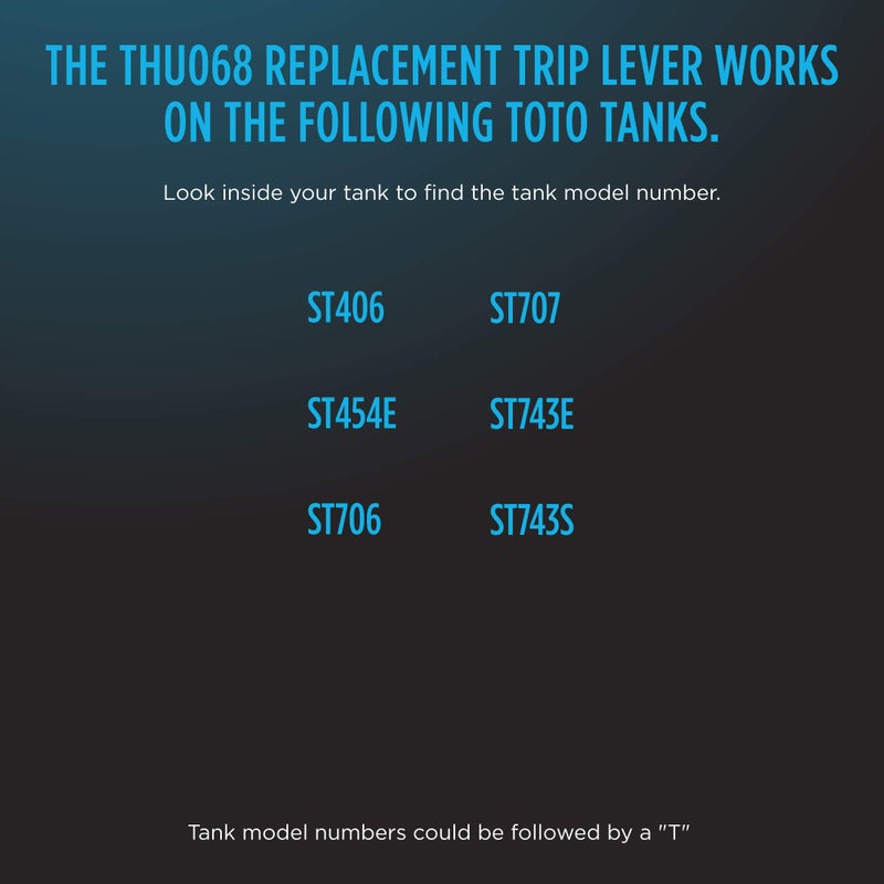 TOTO THU068#CP Trip Lever For St743S, Chrome, One Size - Image 4